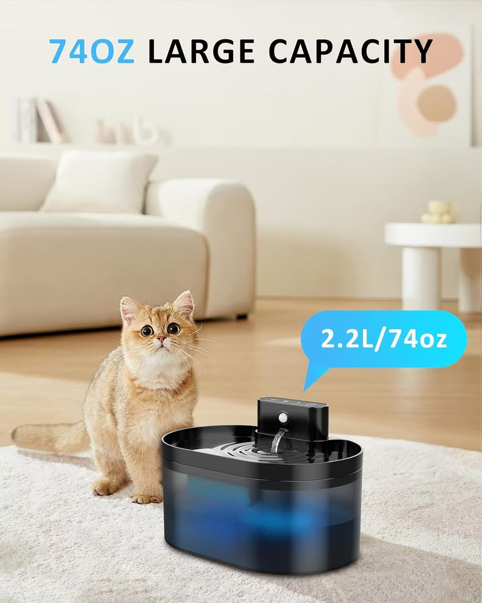 2.2L Runway Charging Induction Automatic Cat and Dog Drinking Fountain Silent Pet Drinking Fountain