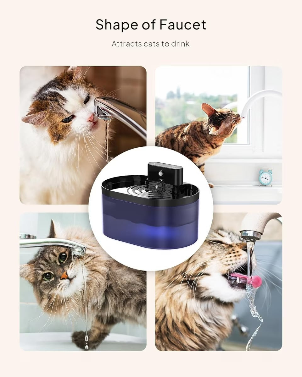 2.2L Runway Charging Induction Automatic Cat and Dog Drinking Fountain Silent Pet Drinking Fountain